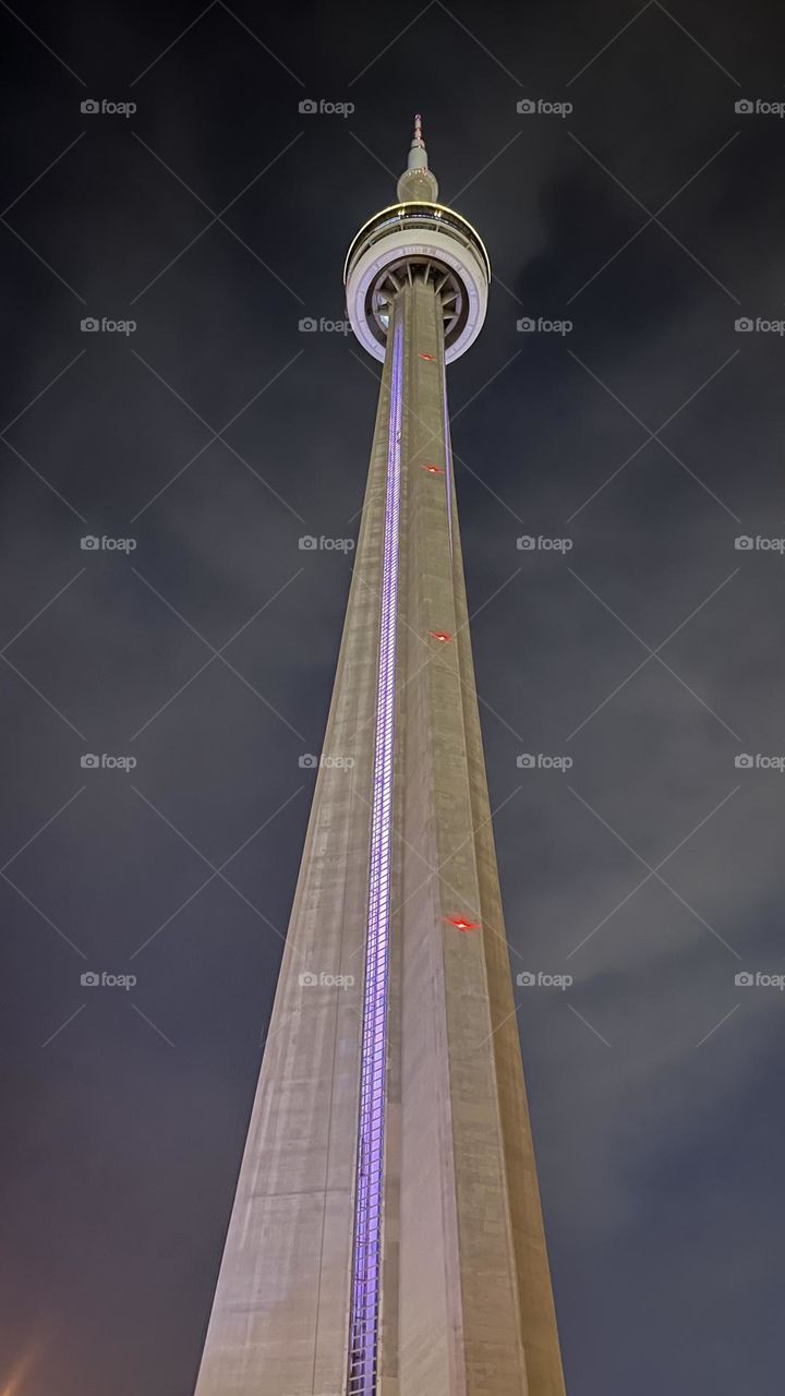 Strip light from the CN tower 