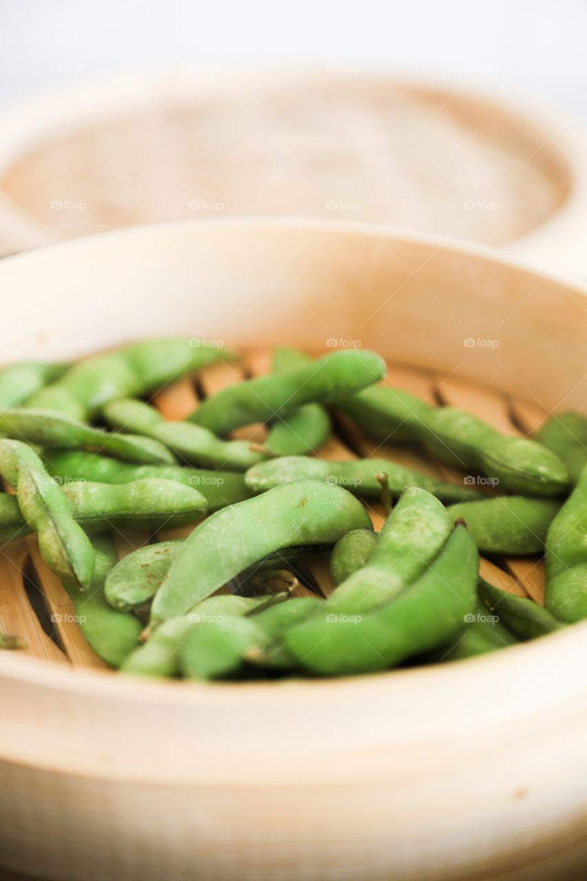 Steaming soybeans