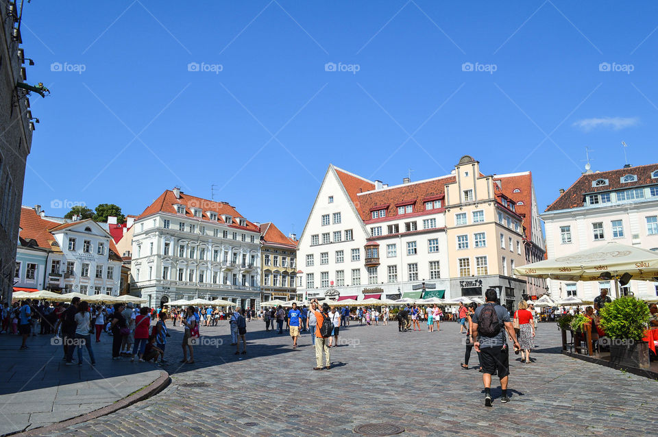 Raekoja Flats Tallinn, Estonia. View of Tallinn's town square 