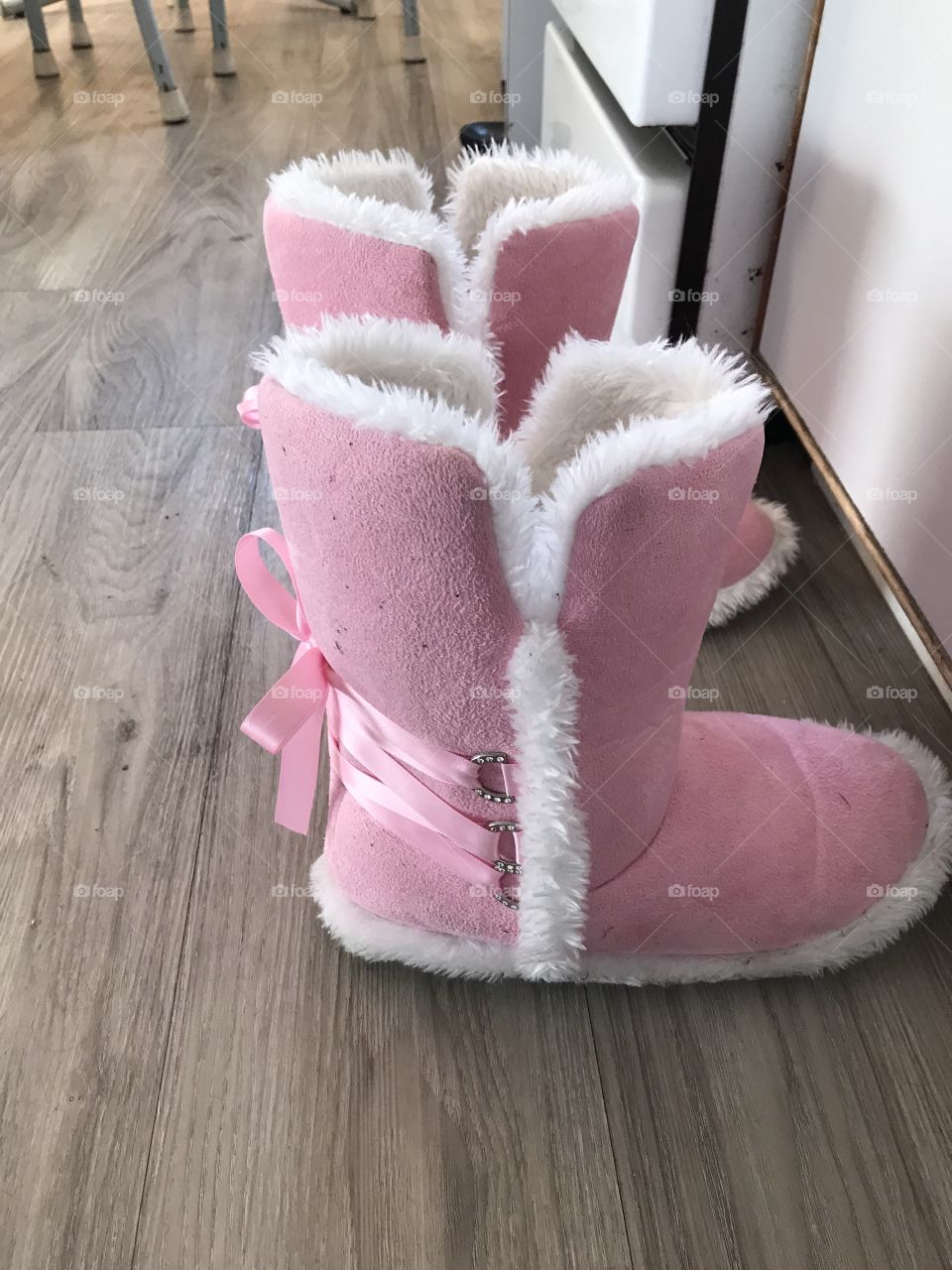 Cosy pink slippers