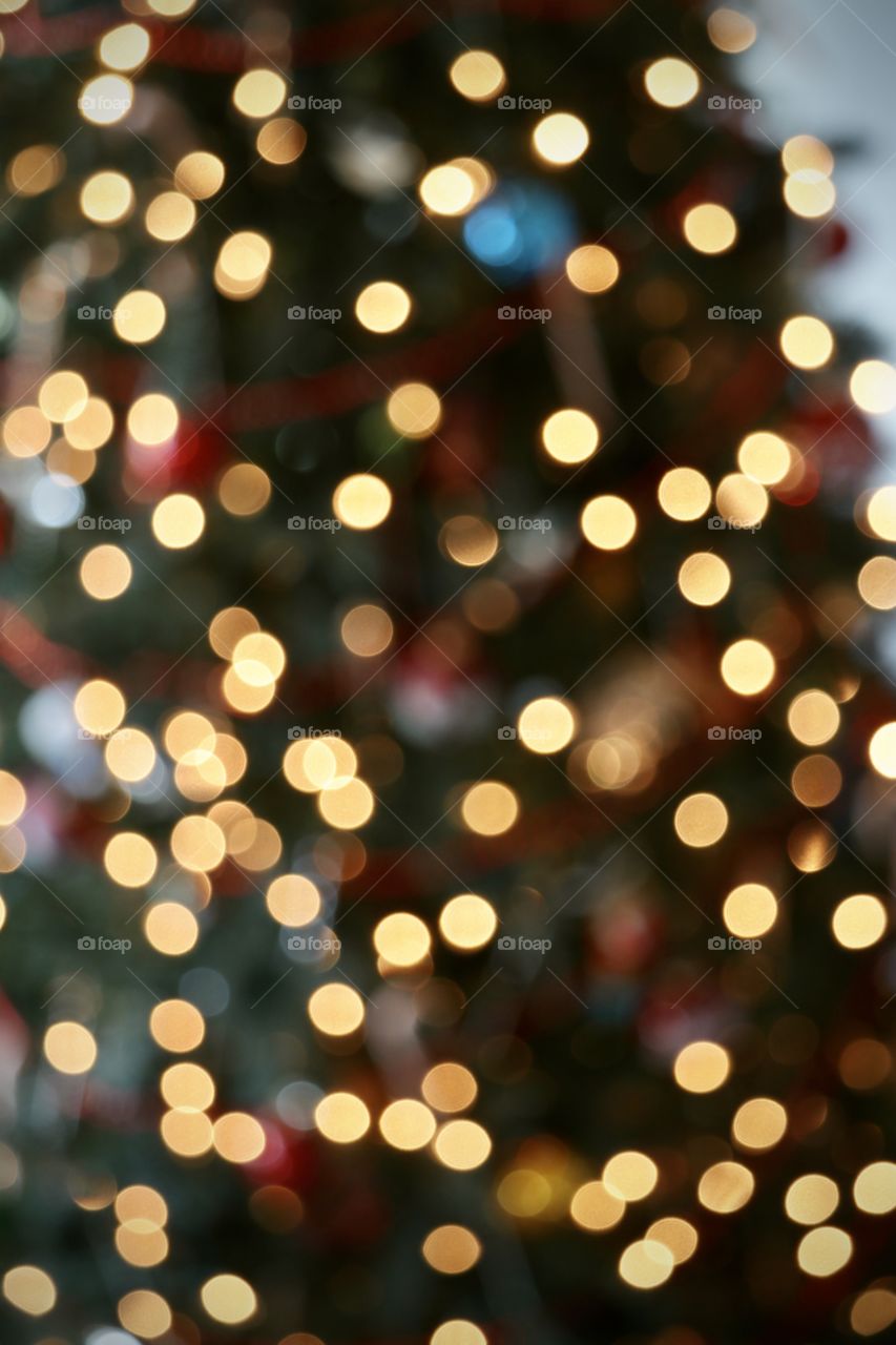 Christmas lights bokeh background.