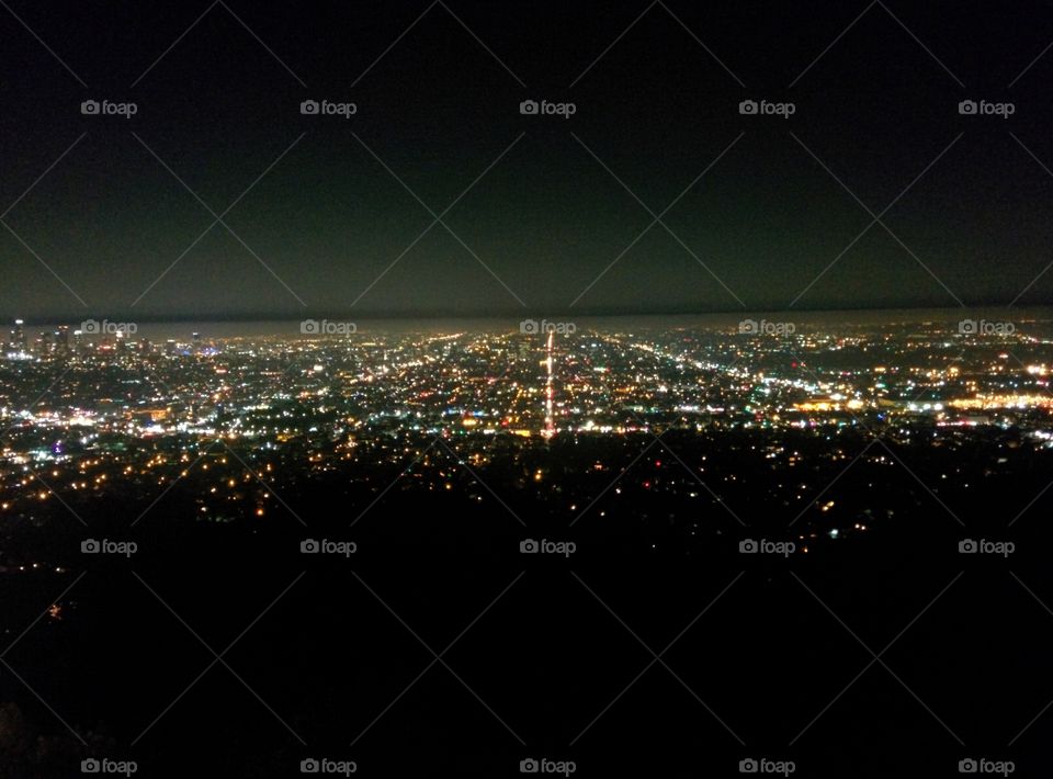 A sea of lights. Stargazing is one of my passions, but that night on the Hills above Los Angeles, the stars where down..