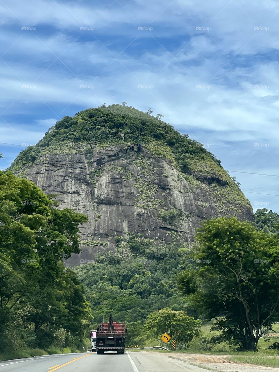 Hill rock view from the street 