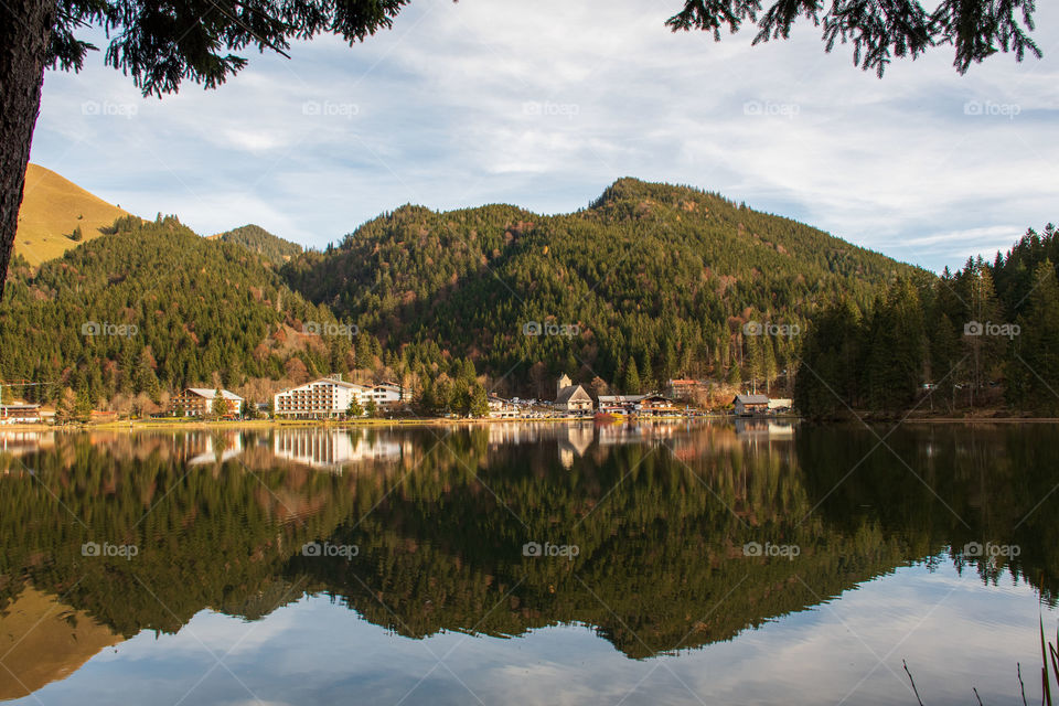 Hills Reflected in Water