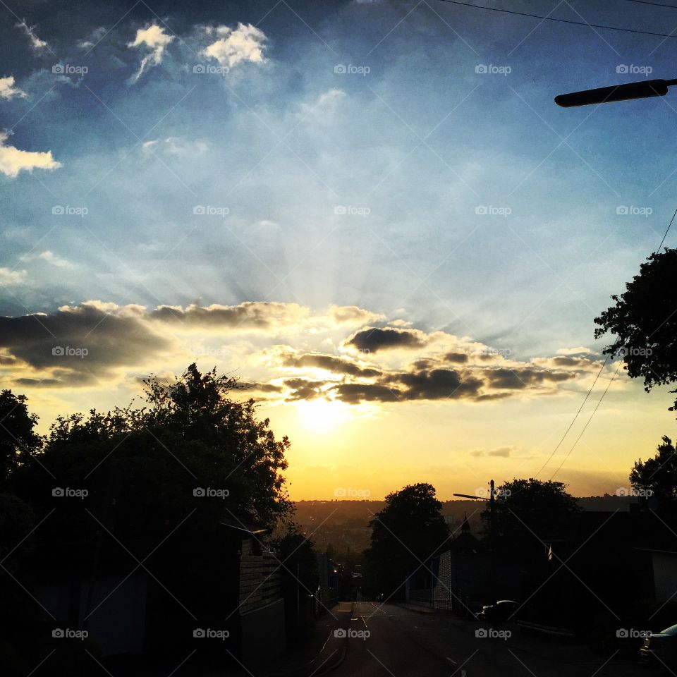 Sunset. Sky in Germany