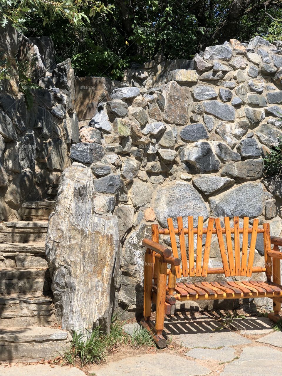 A stairway to heights unknown or an empty bench?