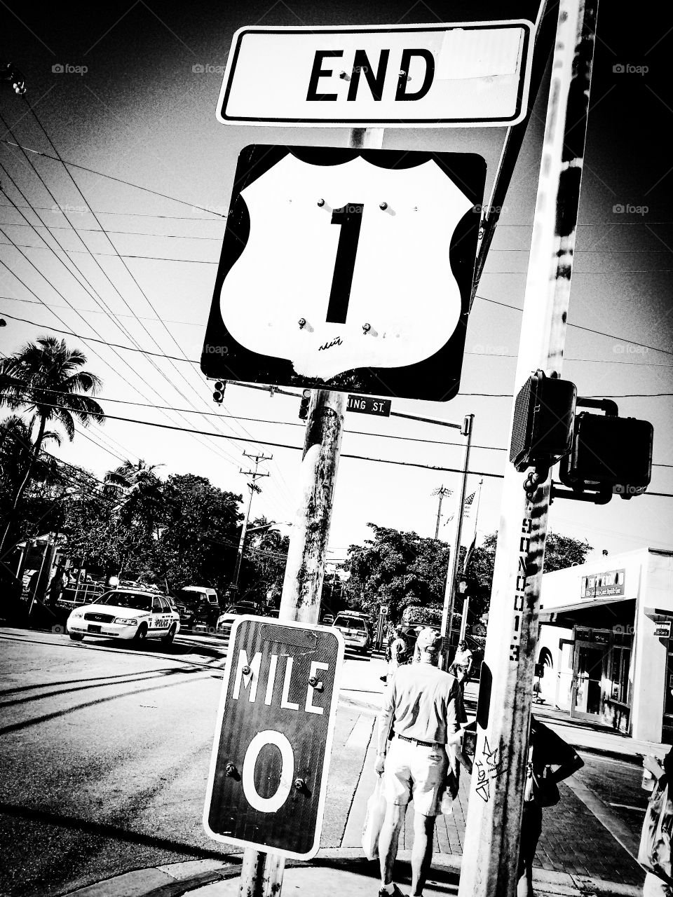 End of Route 1, Key West Florida. U S Highway 1 begins or ends depending on which way you're headed. 