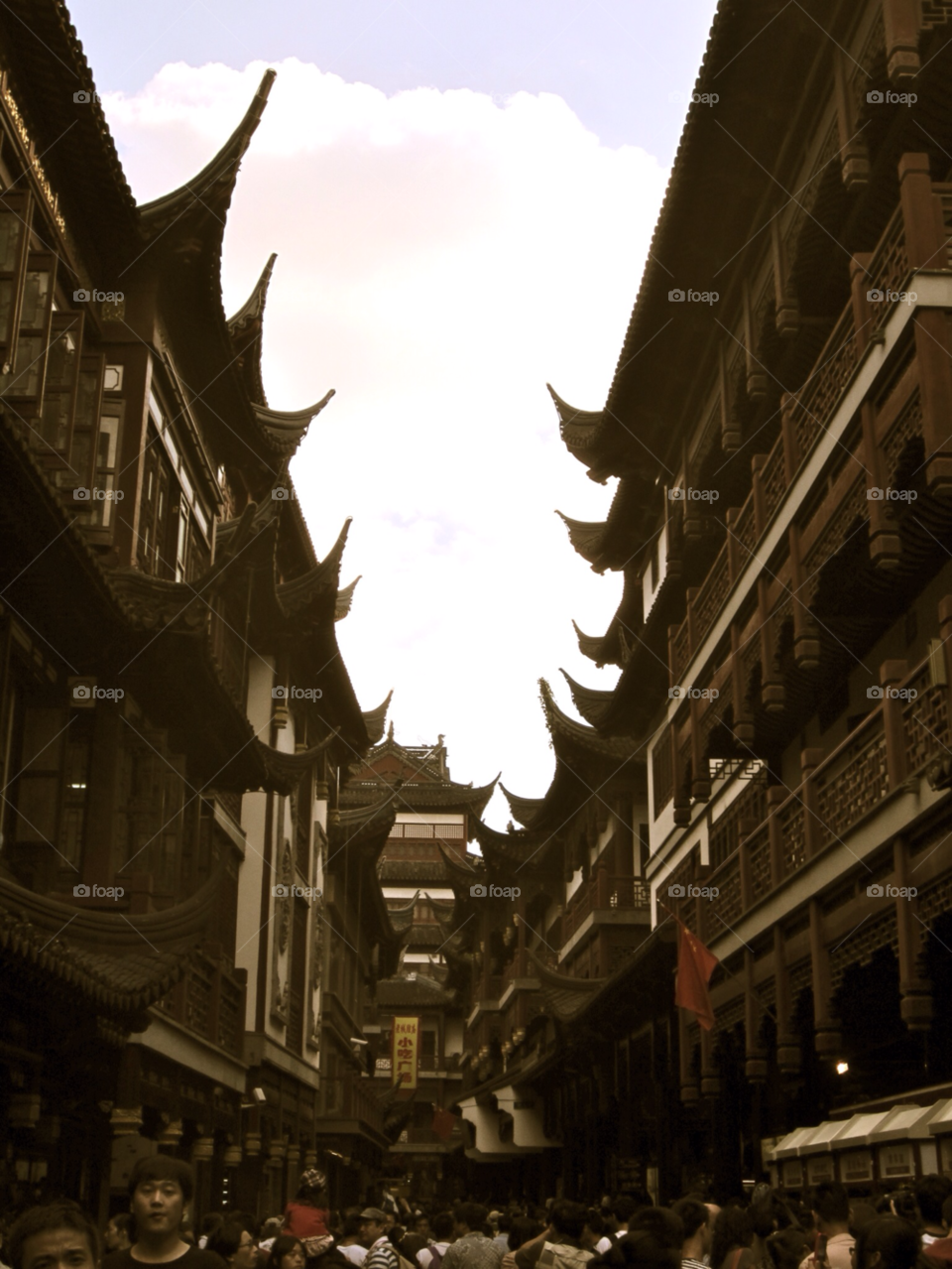 china buildings shanghai old town by jadeh