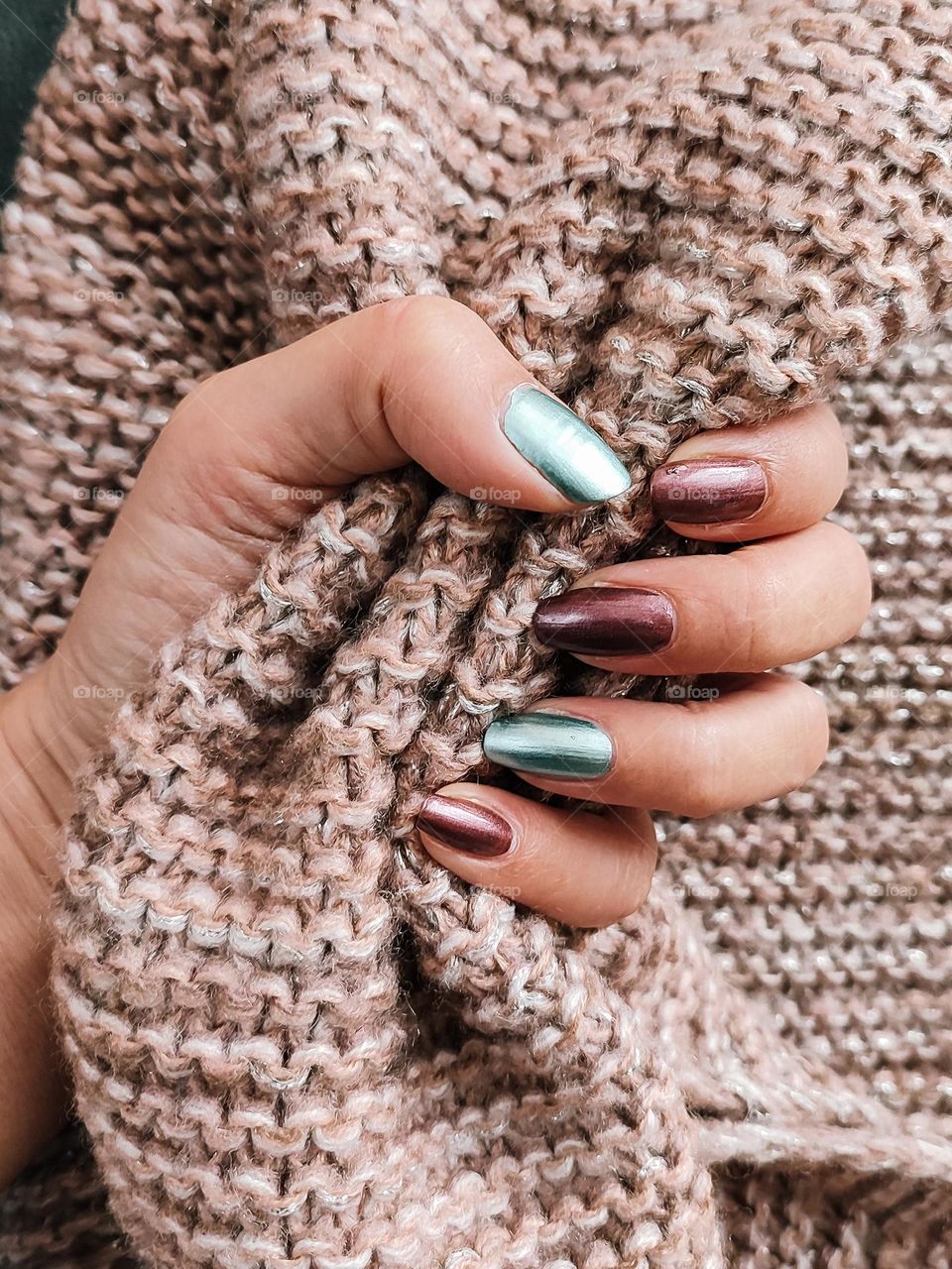 Woman hands with beautiful nails