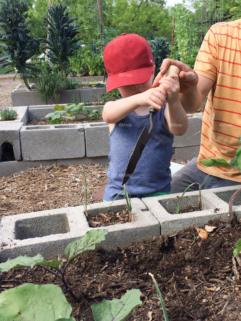 Gardening toddler 