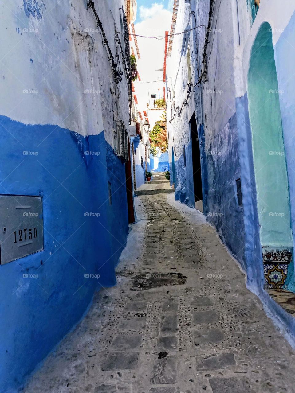 alleys of chefchaouen city in Morroco