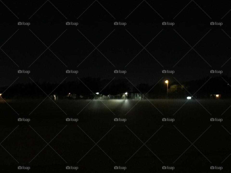 Foggy Texas night 