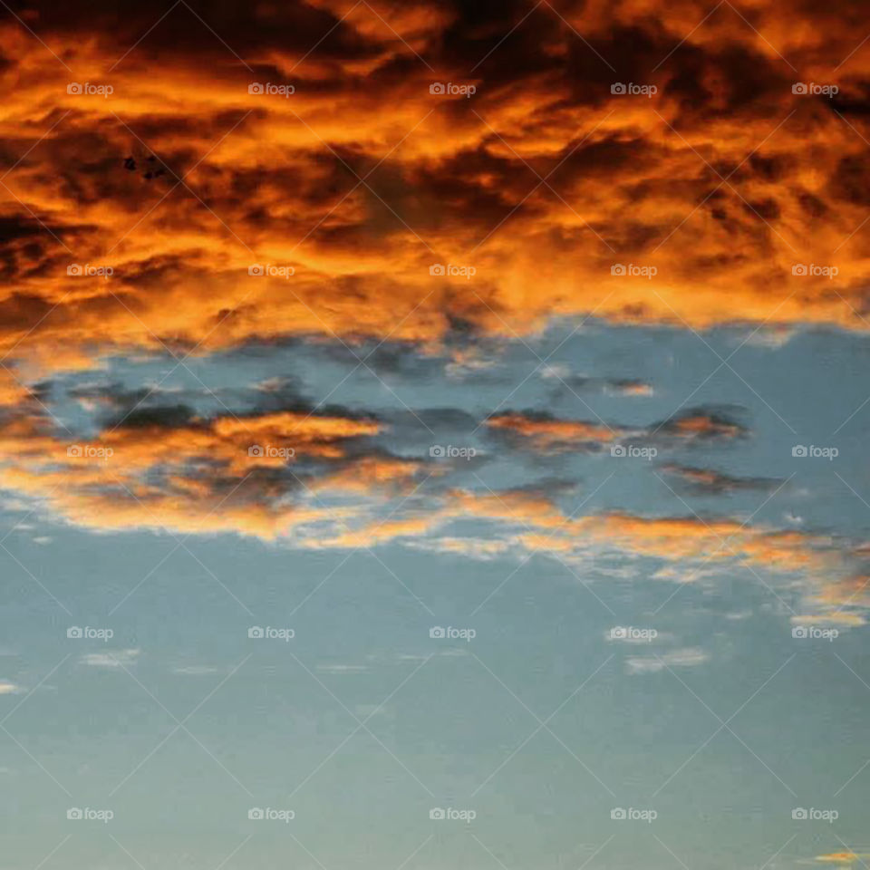 Orange clouds 