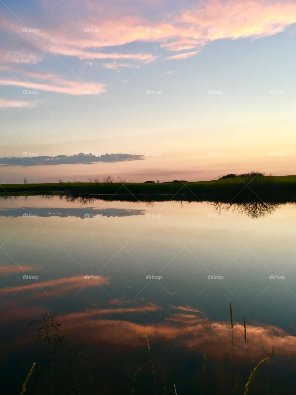 Pink cloud reflection 