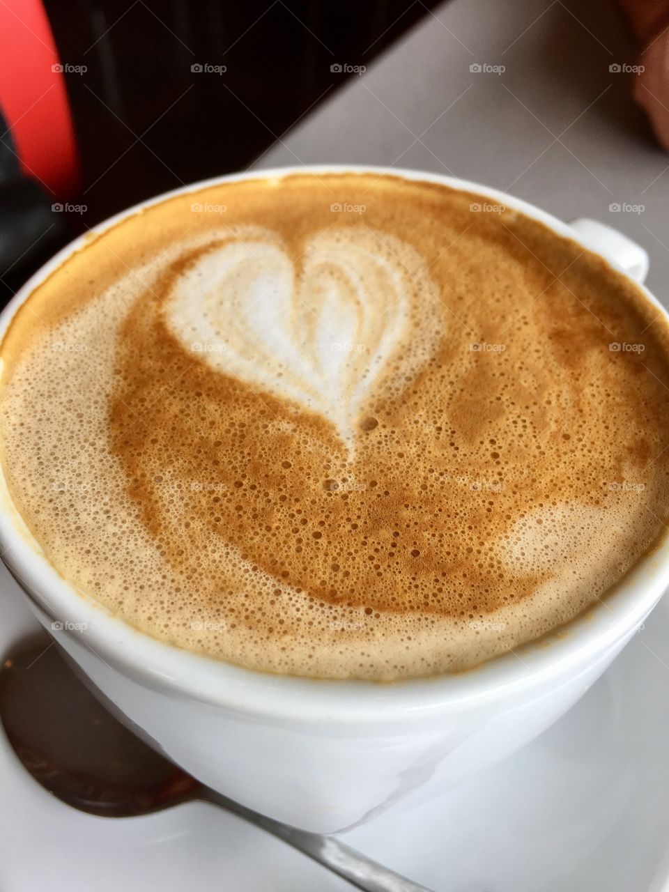 Coffee latte heart shape 