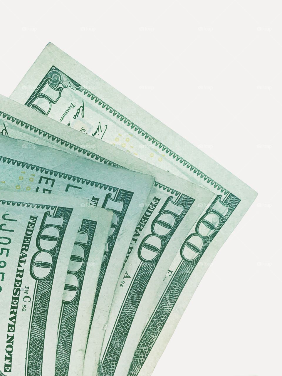 Money on white background - White Green Mission