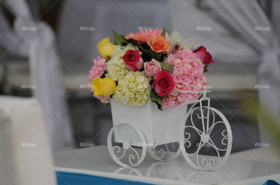 Decorated carriage with Flowers lighthearted