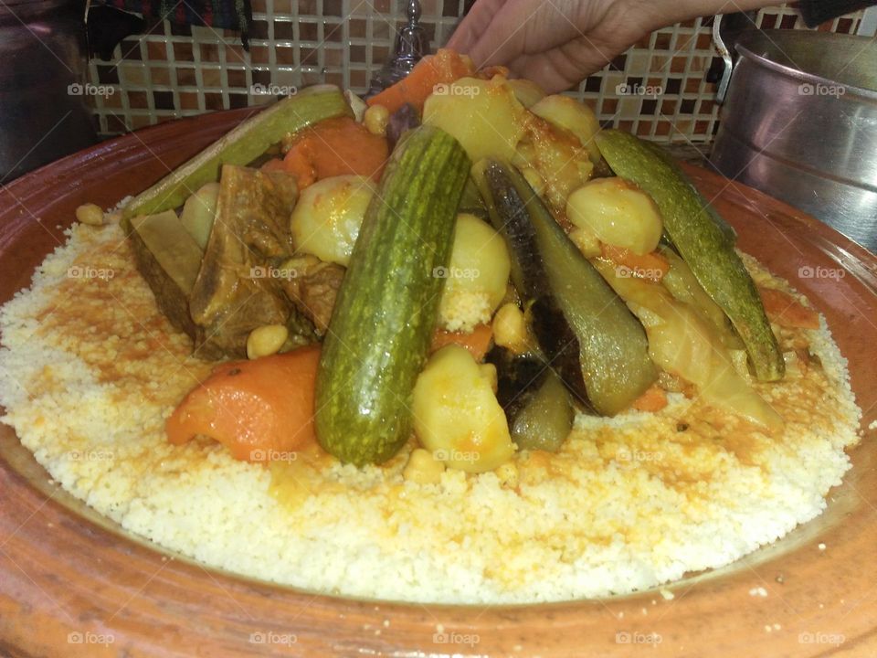 Famous moroccan food:  the Couscous