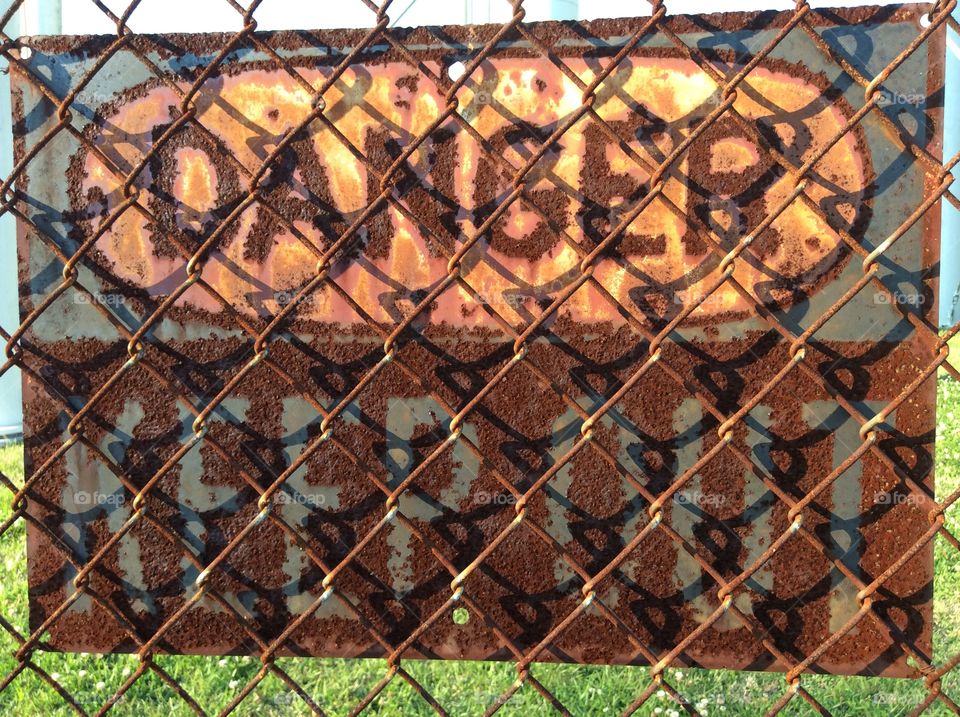 Rusty sign