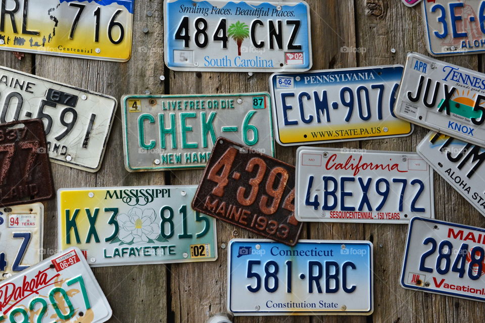 Random license plates