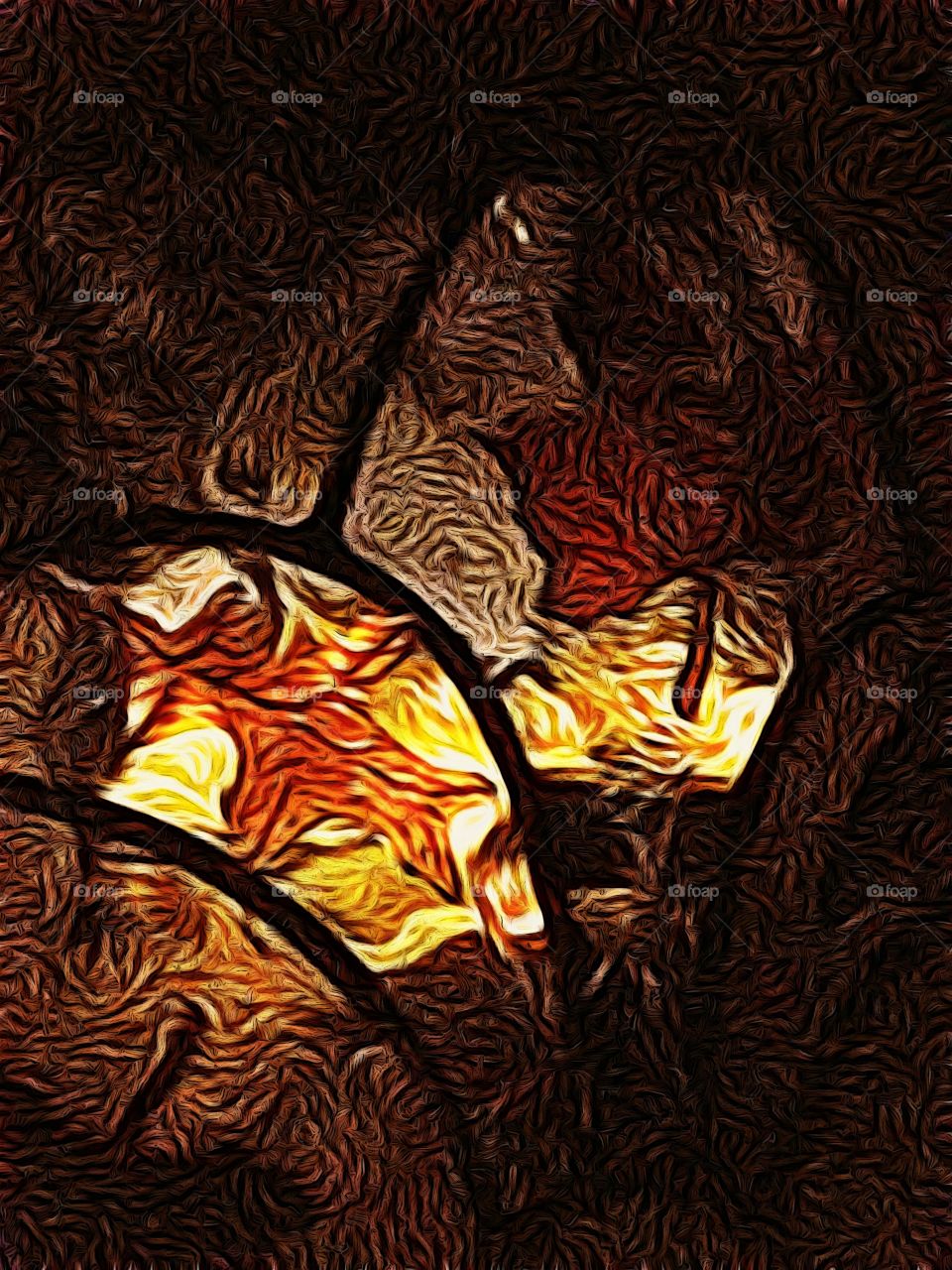 Abstract Fall Leaves on a Leader Glass window!