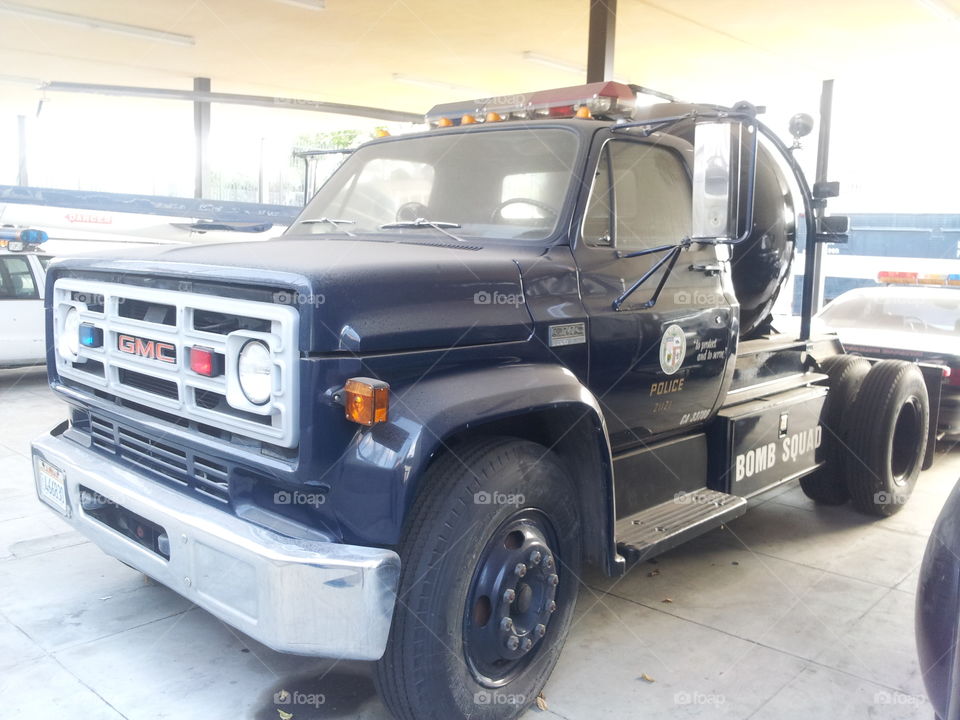 lapd bomb squad armoured vehicle. lapd bomb squad