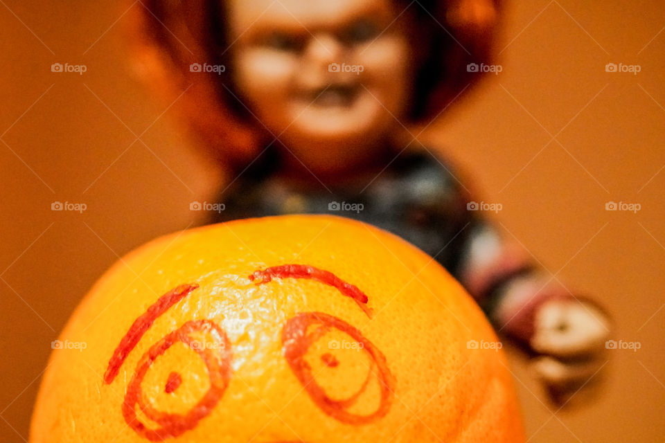 scared orange