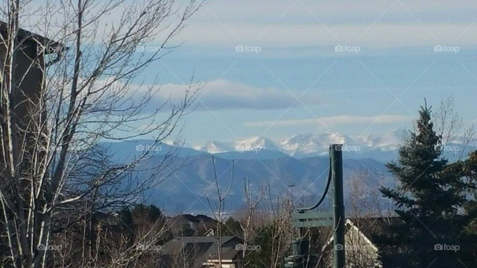 Snow covered mountains