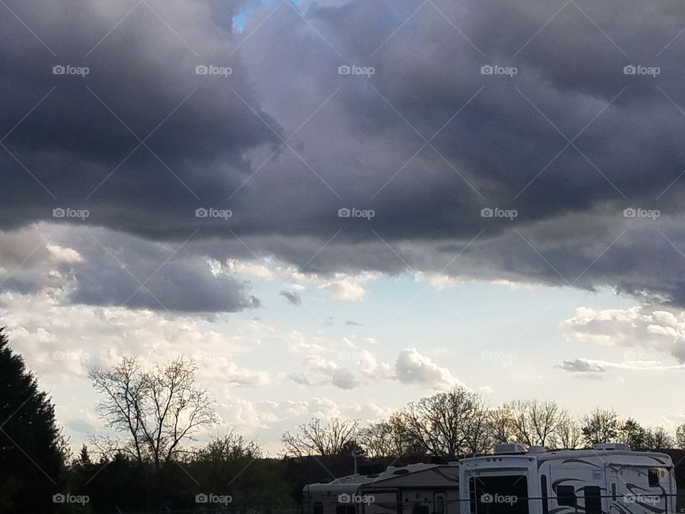 Weather front moving out