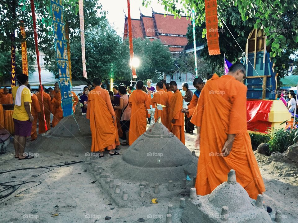 Buddhism festival in Songkhla, Thailand.