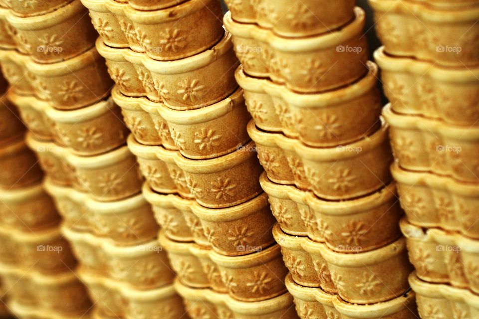 Eiswaffeln in full frame