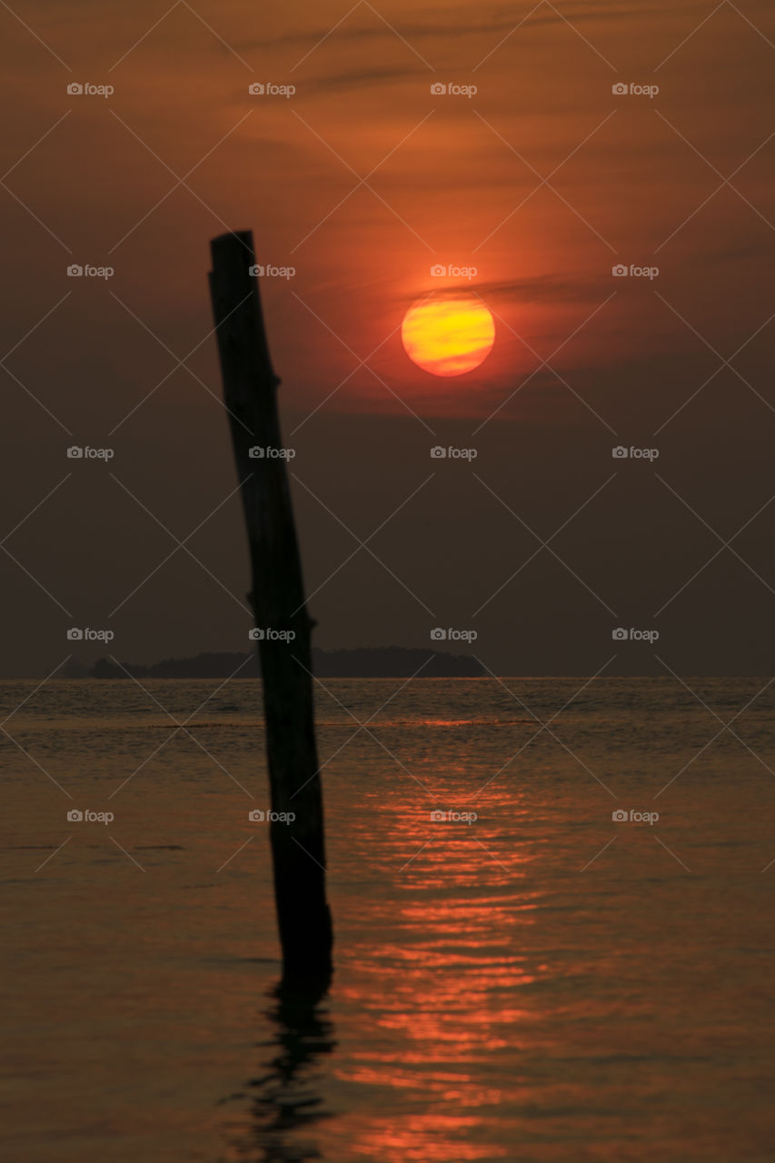 Close up natural Full sunset