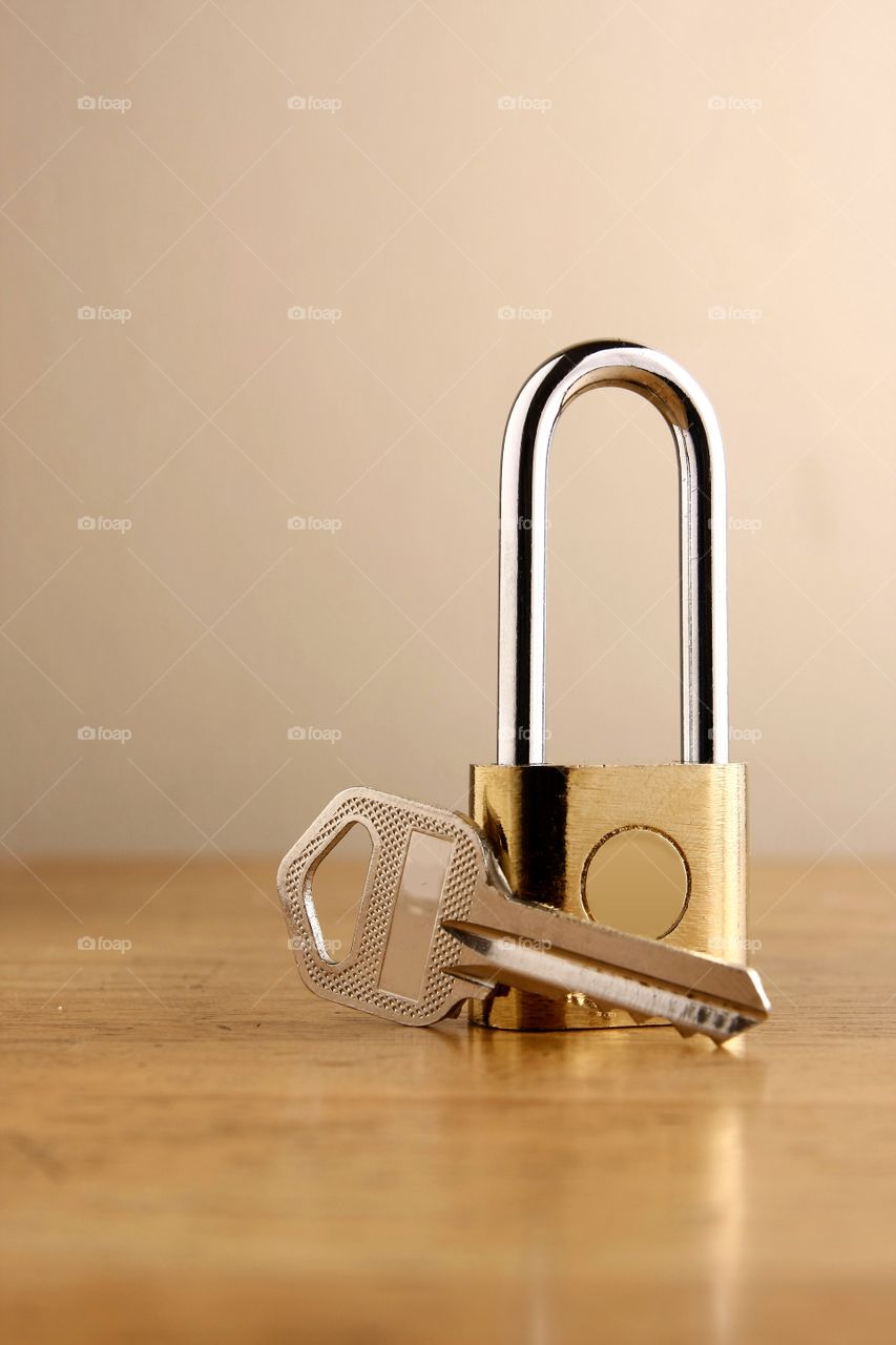 padlock and key