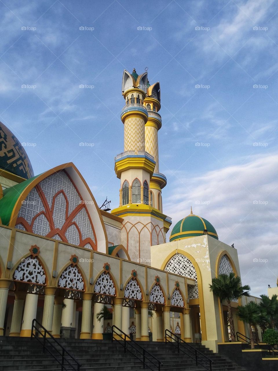 Islamic center mosque in an afternoon in Mataram, Indonesia