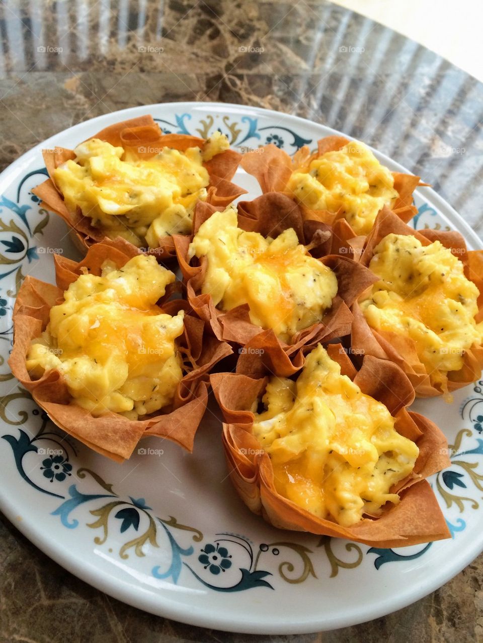 Phyllo egg cups 