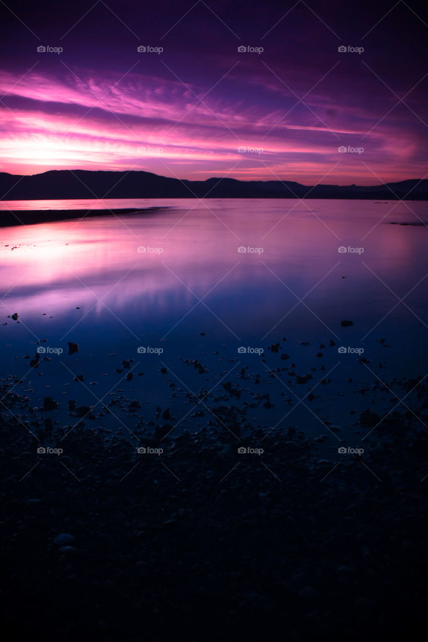 Deep and colorful reflections of the sky. 