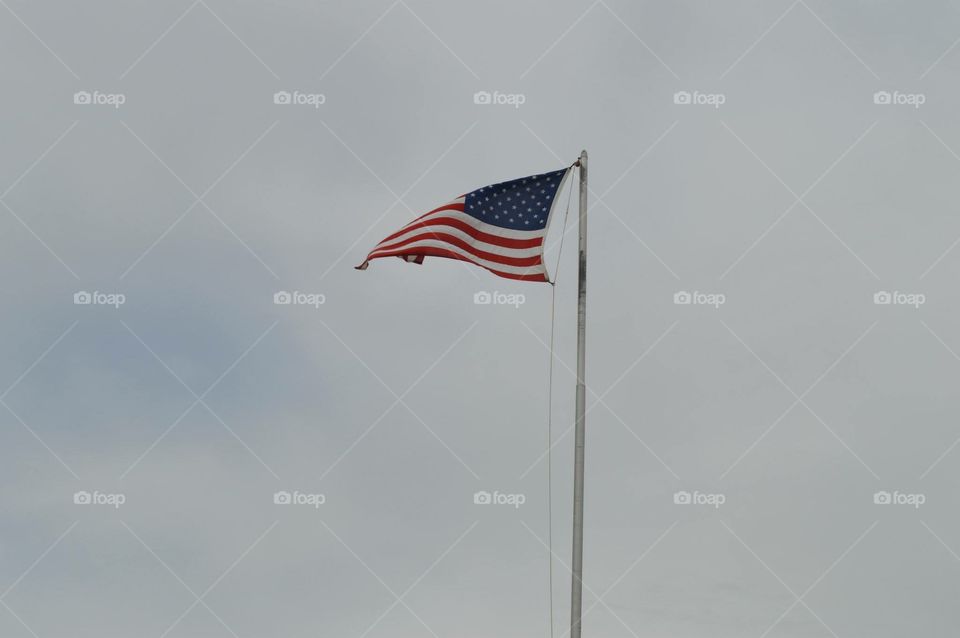 No Person, Wind, Flag, Patriotism, Sky
