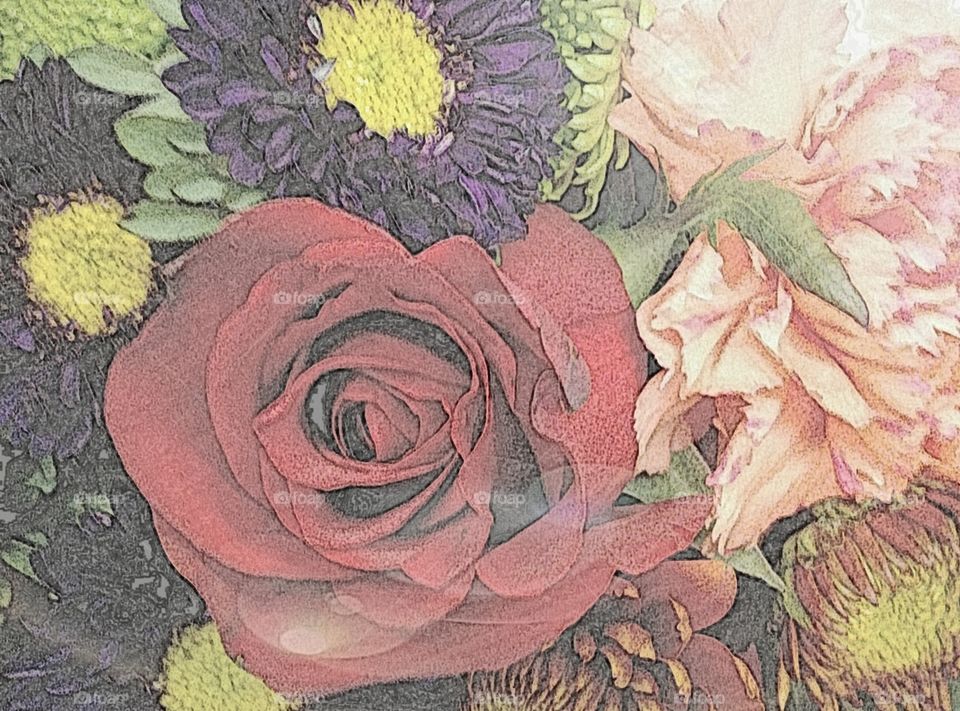 Art, Painting, Flower, Texture, Pattern