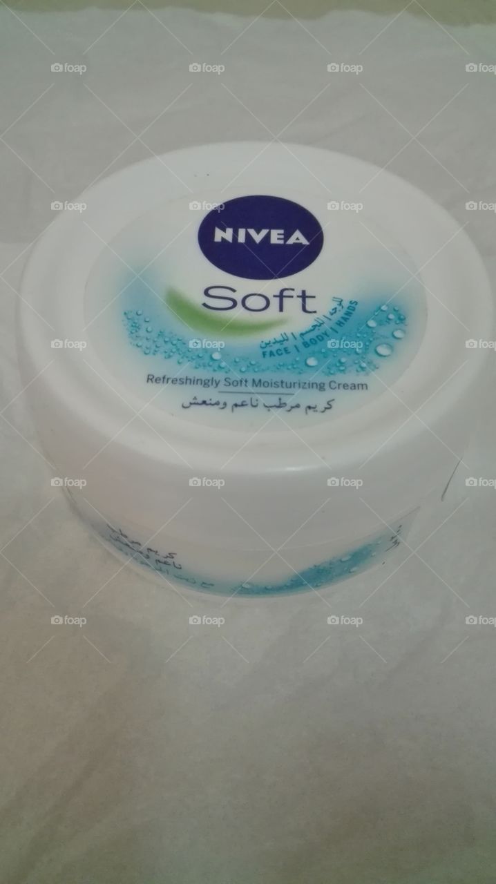 NIVEA Soft Cream to make skin fresh.