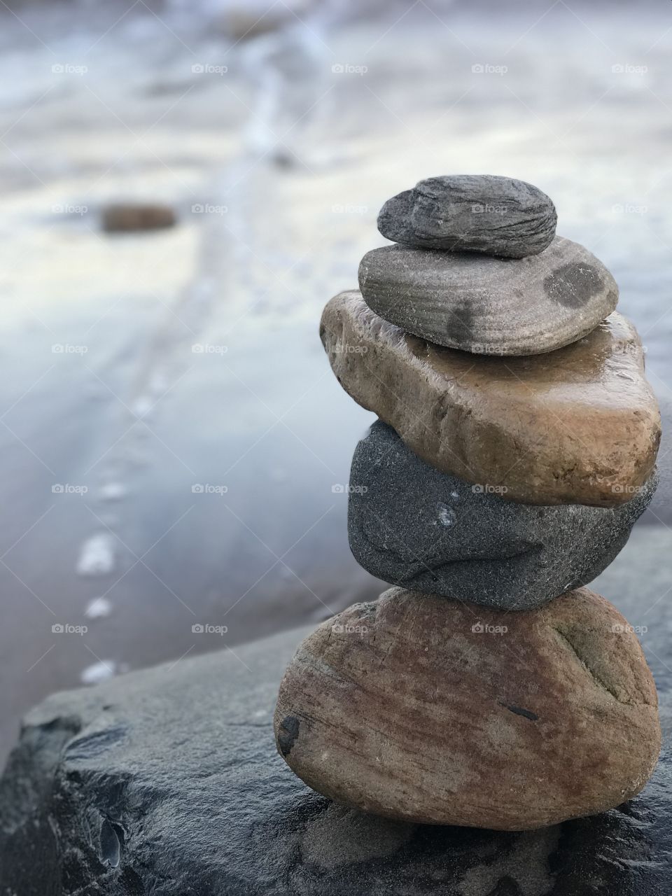 Pebbles on the beach 