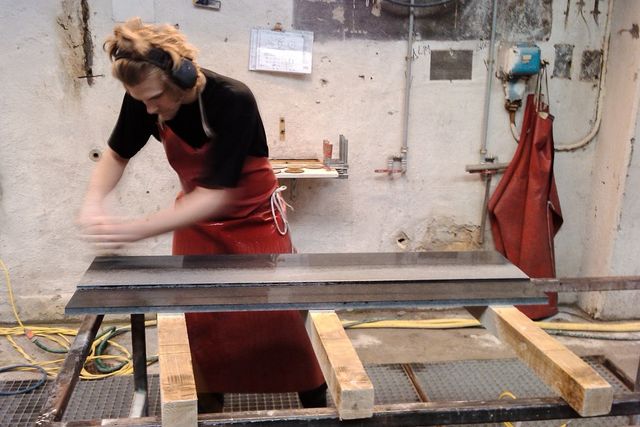 Man working in industry . Man working in industry with his hands