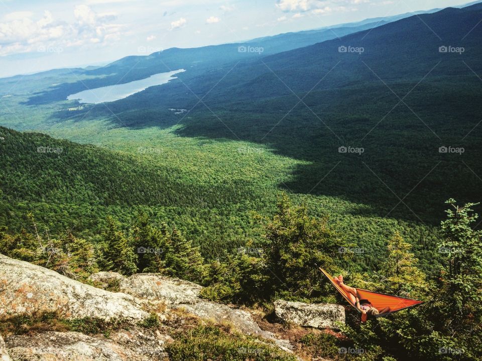 Hammocks at the top- well deserved! Maine. 