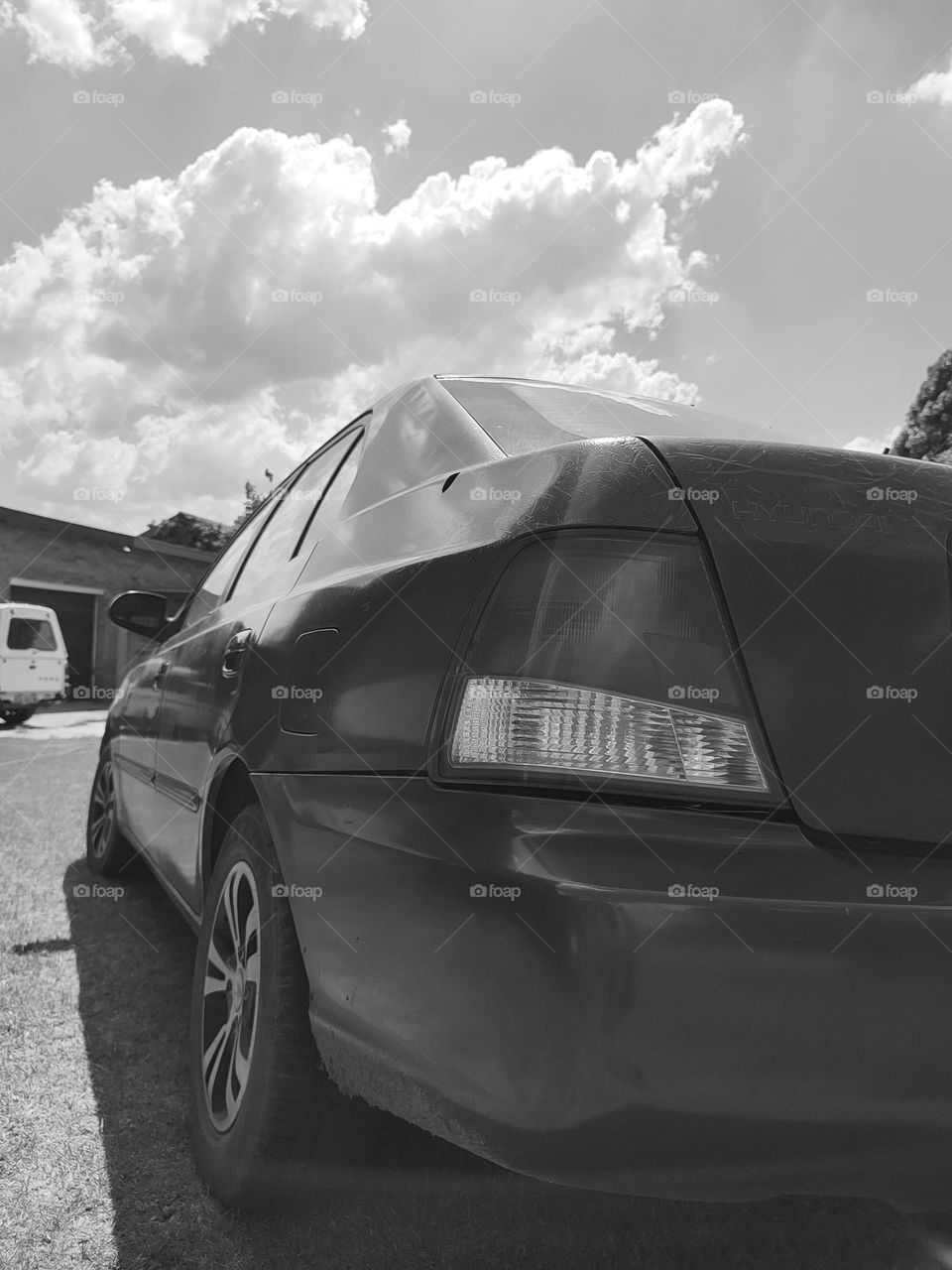 Black and white, car