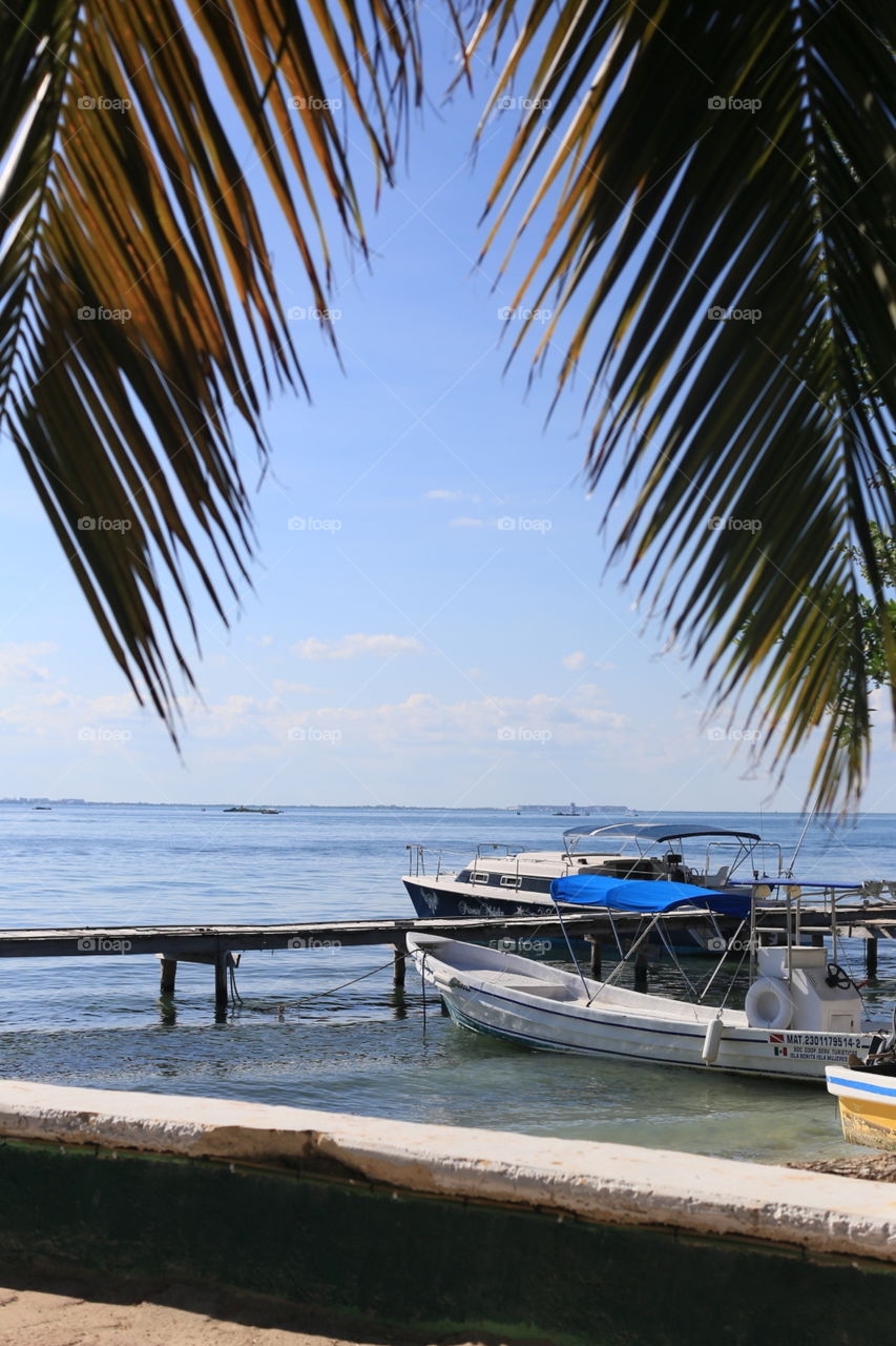 Sailboat by the beach