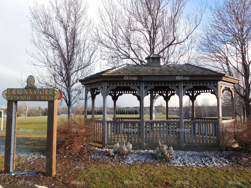 Gazebo Lauren Katcher memorial field