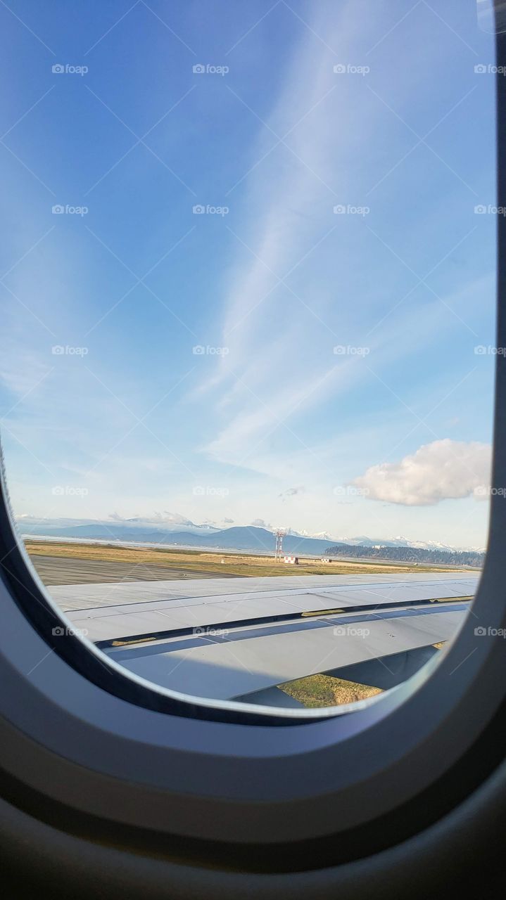 Beautiful view in the airplane "