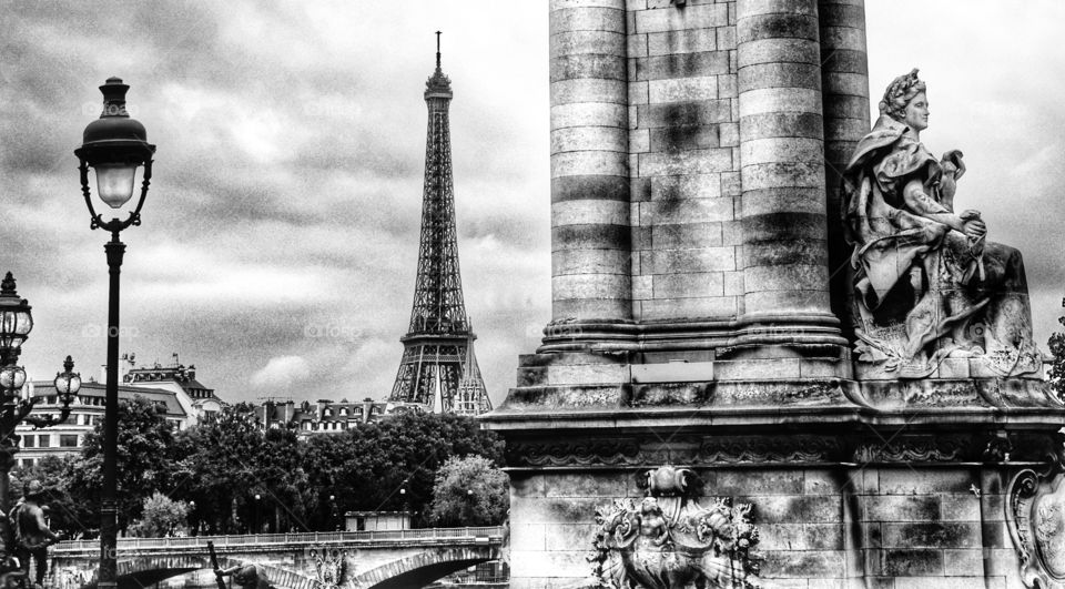 Paris Parallels . Tried very hard to find a unique shot of the Tower while I was in Paris - this is my best effort. 