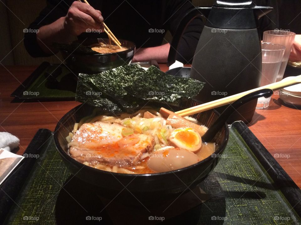 Spicy Tonkotsu Ramen in Roppongi, Tokyo. 