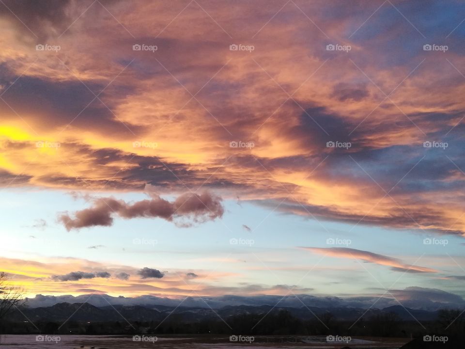 sunset in Colorado