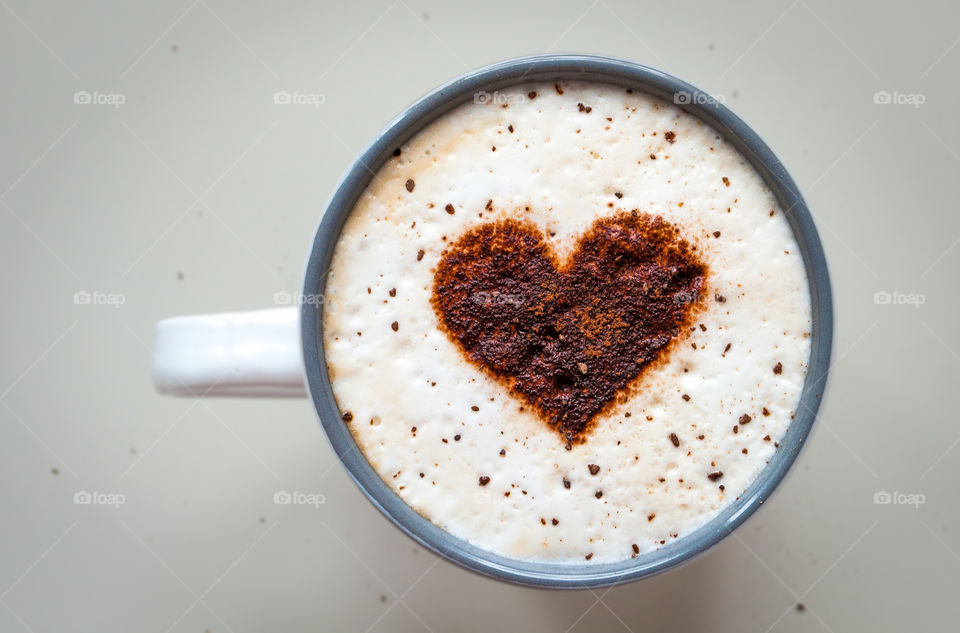 Coffe witch heart